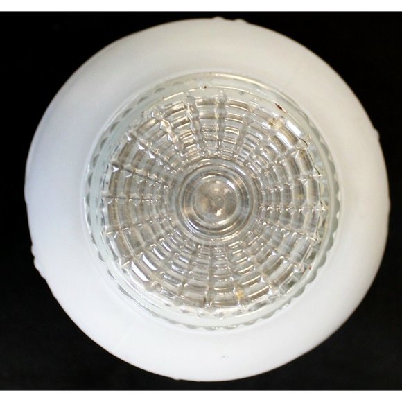 VTG Art Deco Ceiling Light Porch Hall Globe Fixture Flush Mount Floral Frosted - Picture 6 of 12